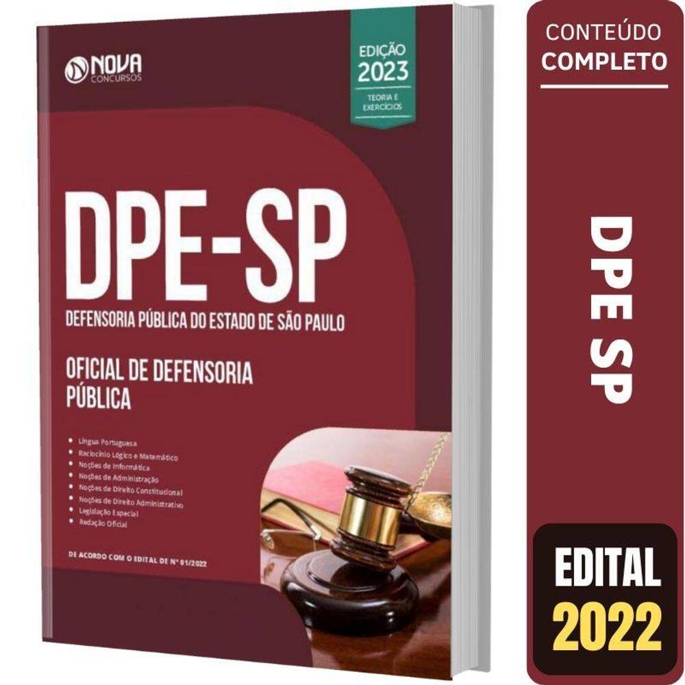 Apostila dpe sp - oficial de defensoria pública