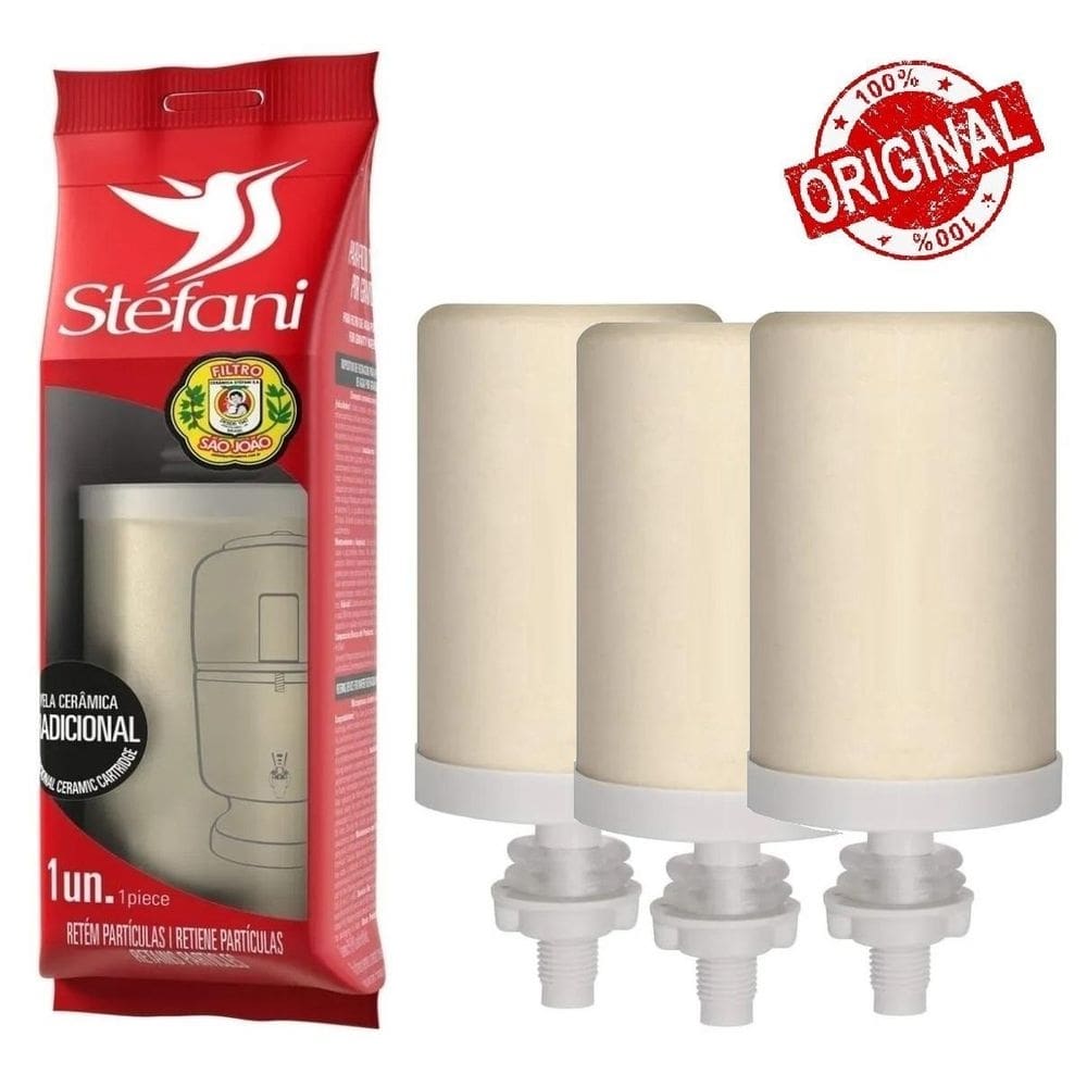 Kit 3 velas refis filtro barro stéfani são joão tradicional