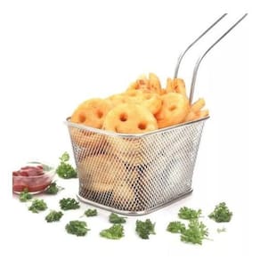 Mini cesto para fritura servir porções quentes batata frita