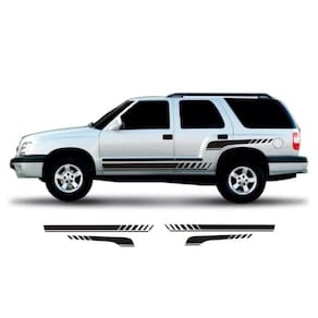 Adesivo lateral blazer bl1 chevrolet porta e caçamba faixa