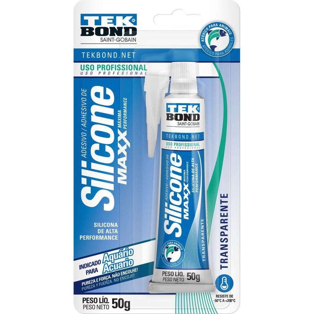 Adesivo de silicone acetico maxx 50g.