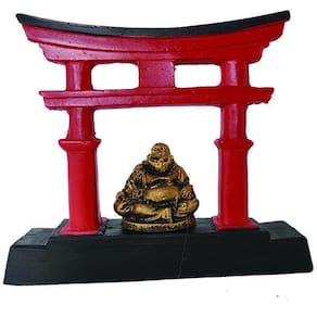 Portal japonês com buda 05030 em resina 10x11,5cm