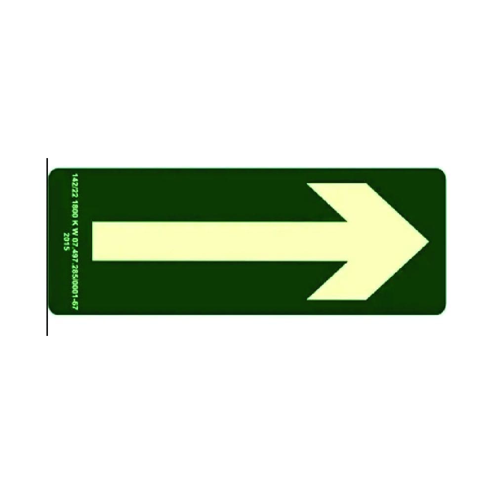 Placa RTF - Seta saida rodapé 7cm x 20cm