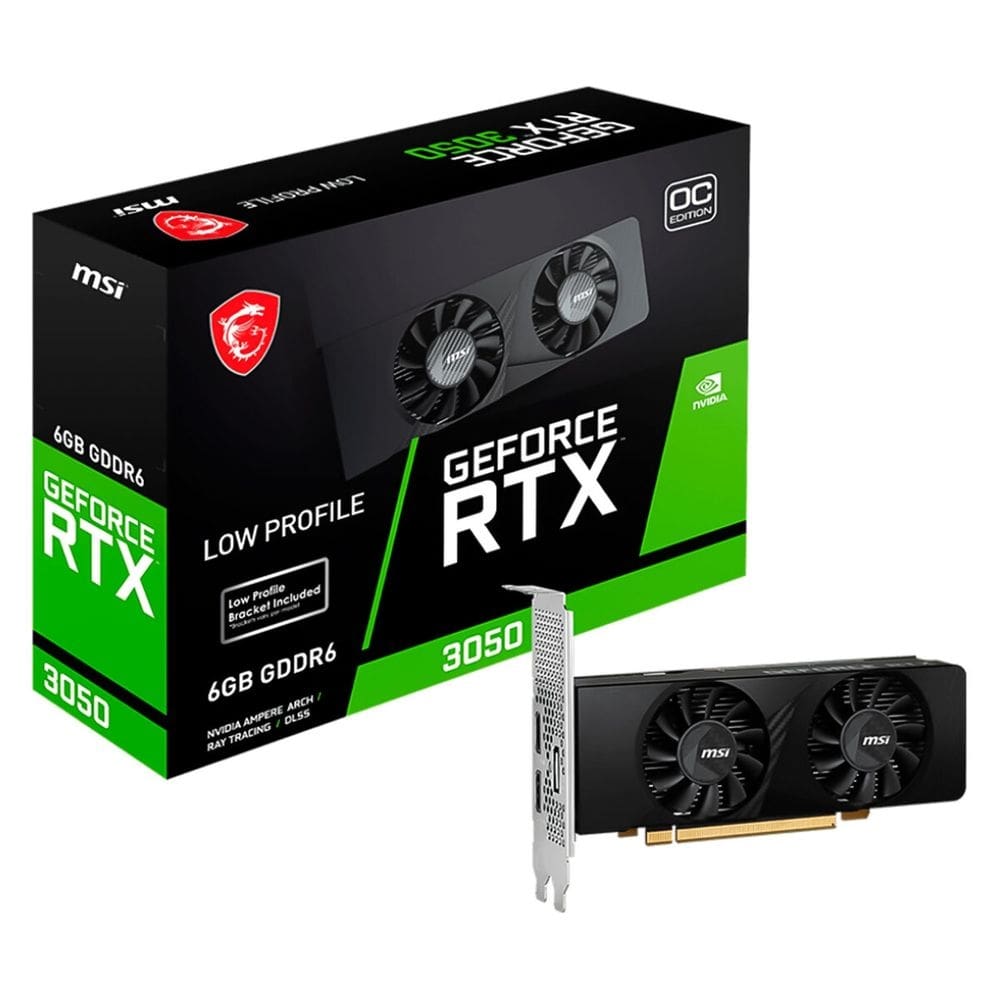 Placa de Video MSI Geforce RTX 3050 LP 6GB OC GDDR6 96 BITS - 912-V812-023