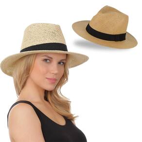 Chapéu Panamá  Palha Fedora Moda