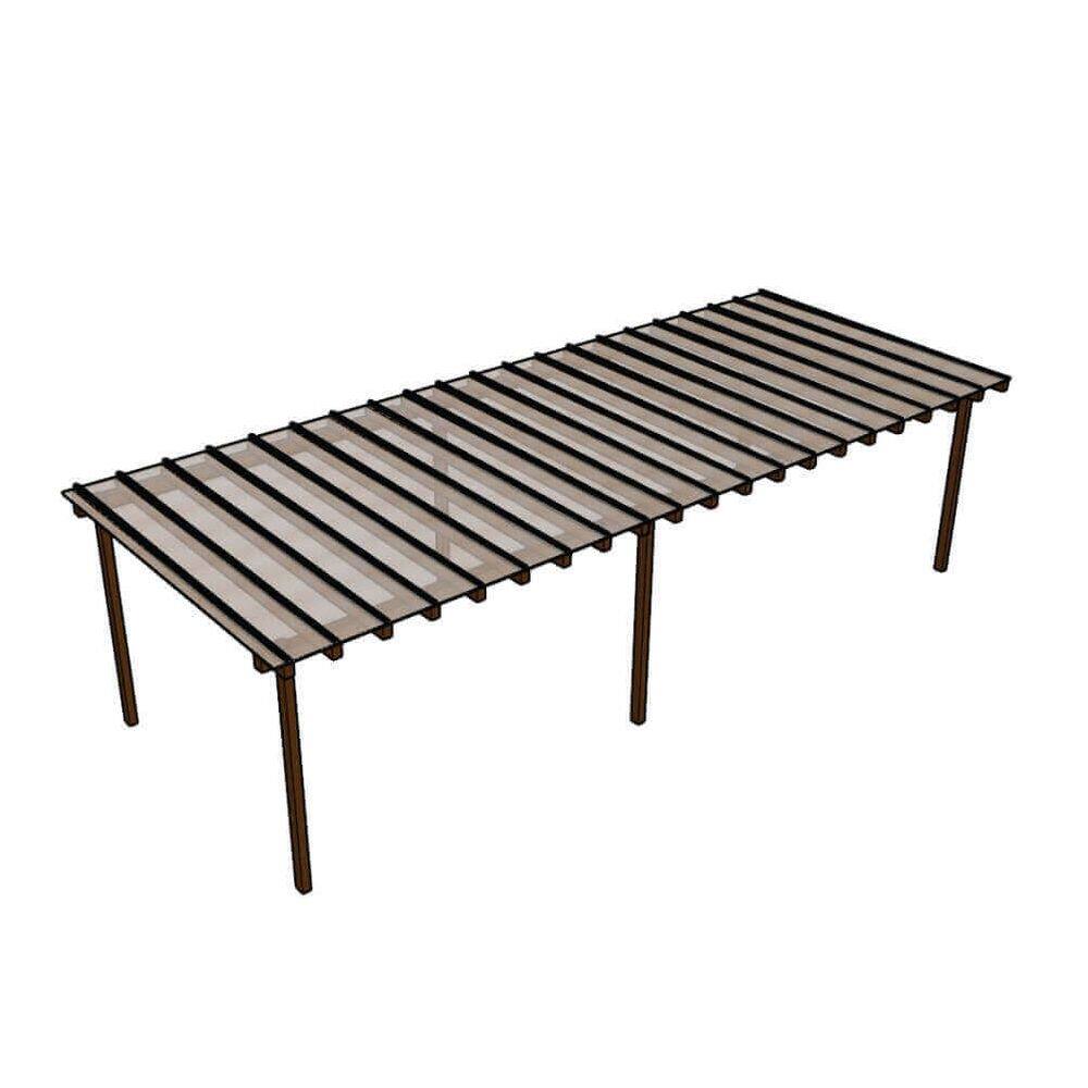 Kit Policarbonato Branco 4mm 12,00m x 6,00m - Perfis Naturais