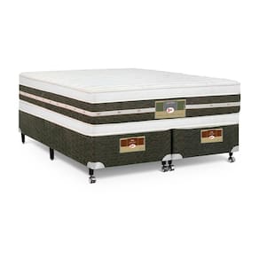 Cama Box + Colchão Castor King Silver Star Air Double Face Tecnopedic 193x203x61cm