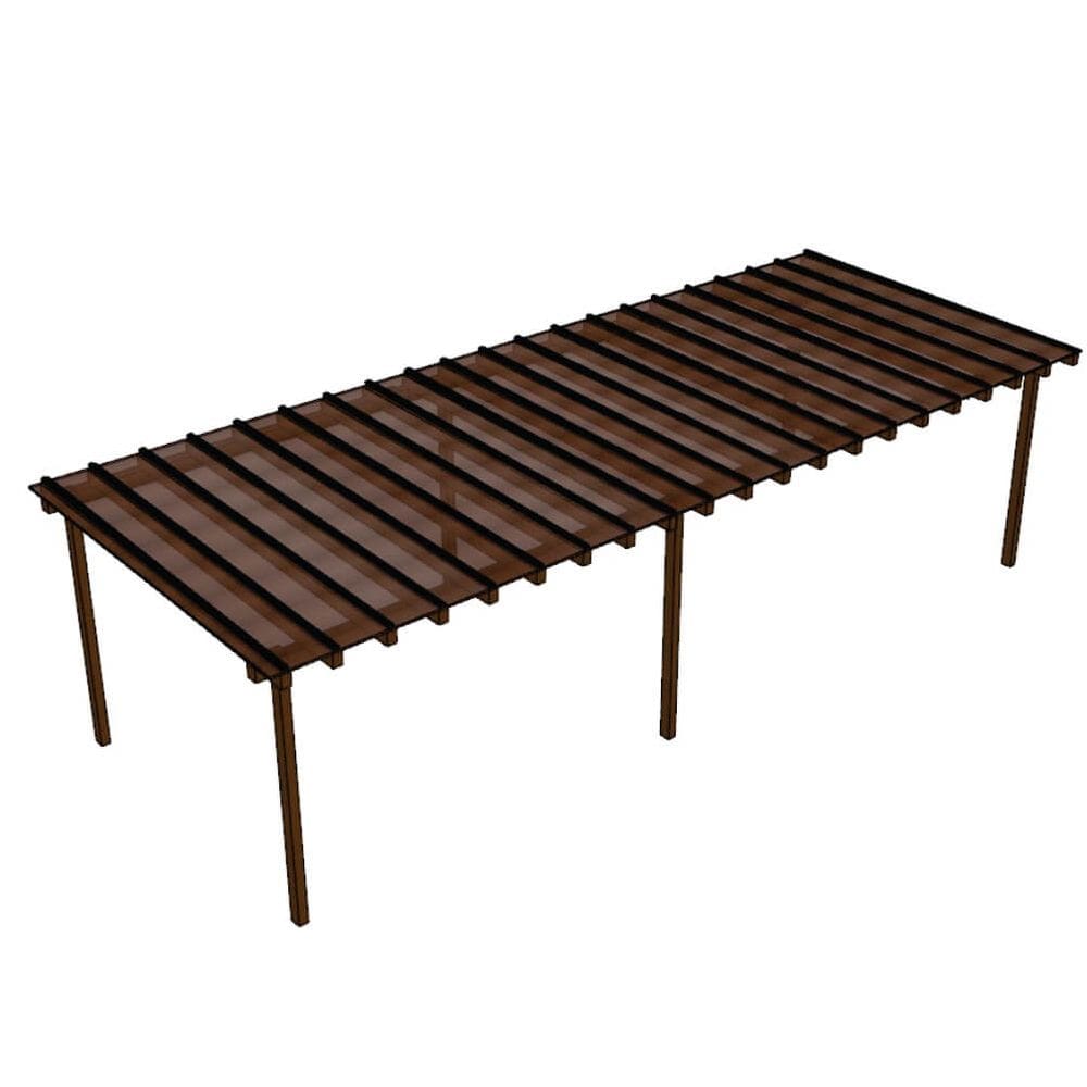 Kit Policarbonato Bronze 4mm 12,00m x 6,00m - Perfis Naturais