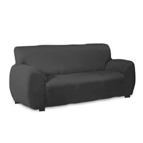 Capa de sofá coladinha kit 3 lugares cinza