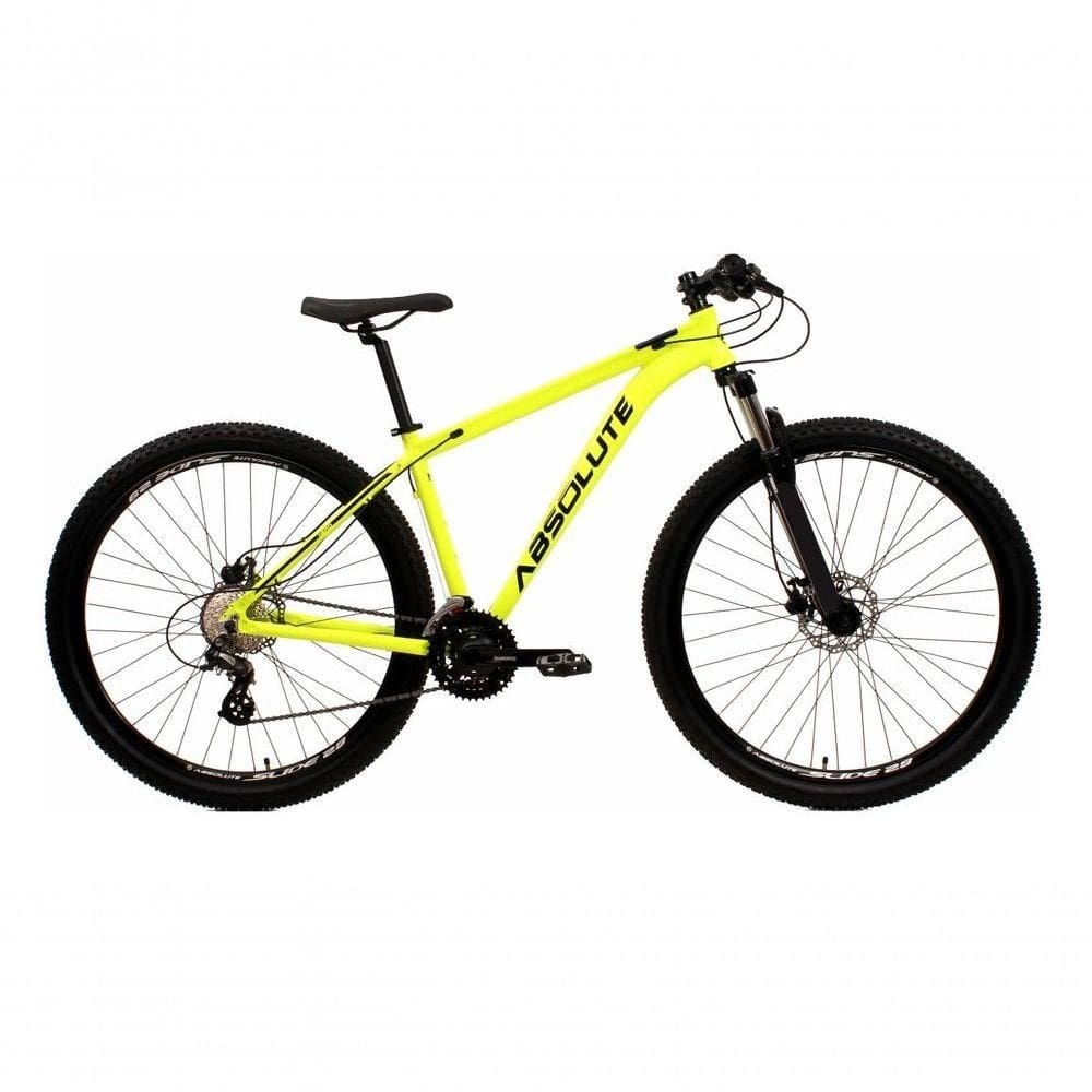 Bicicleta Aro 29 Absolute Nero 4 Shimano Altus 24v Garfo Com Trava Amarelo 21