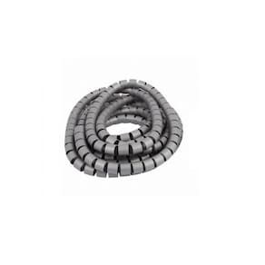 Organizador de fios cabos espiral 3/4 prata/cinza 2 mts
