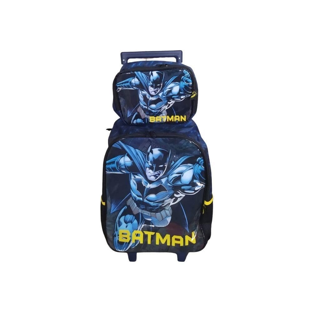 Mochila De Carrinho C/ Lancheira Do Batman Azul - Luxcel