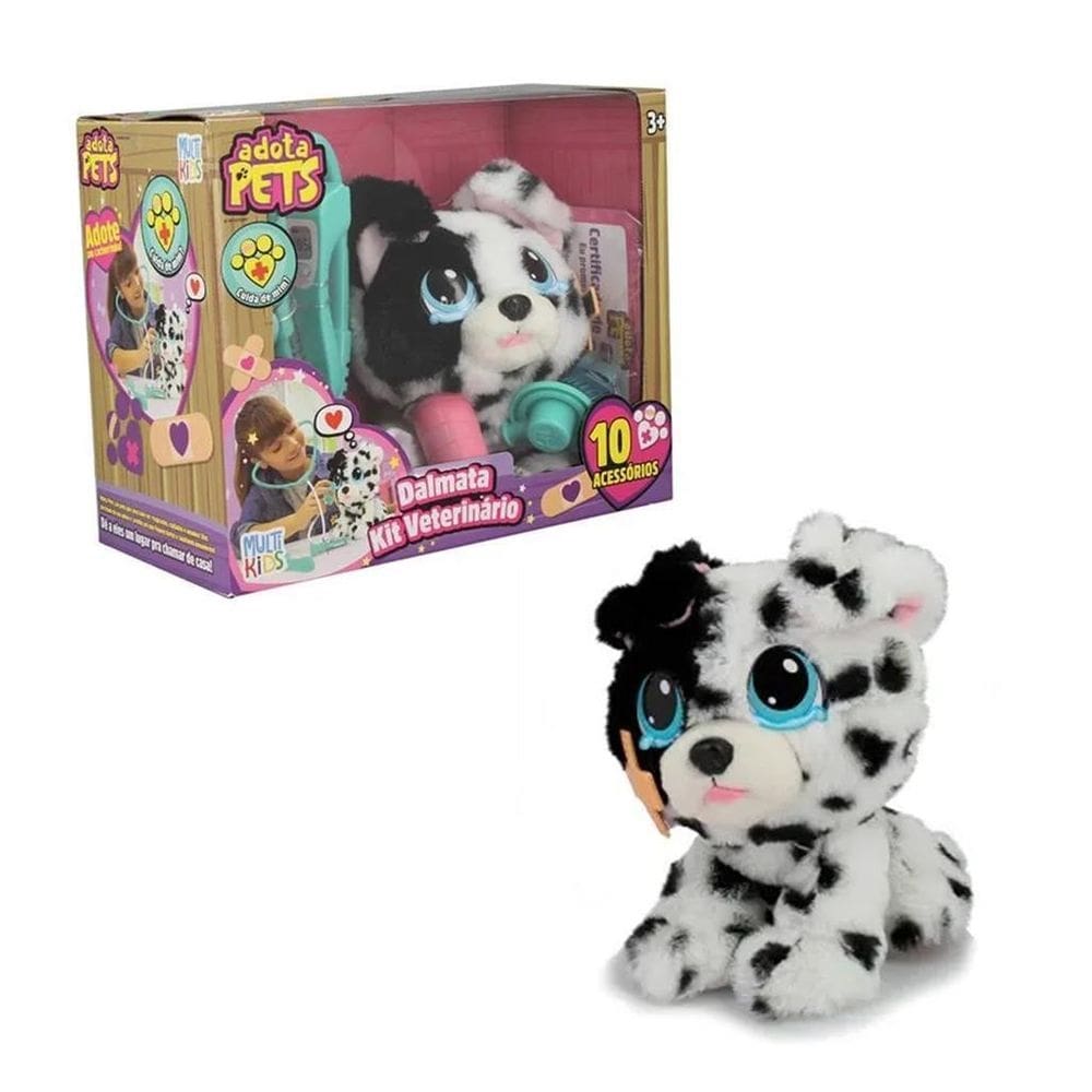 Pelúcia Adota Pets Luppy Playset Veterinário Multikids