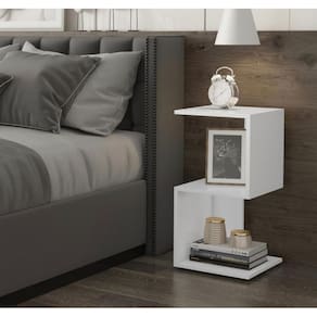 Aparador decorativo para quarto branco tx - 60x25x25