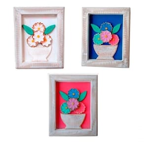 Kit Quadros Para Sala Quarto Casal Cozinha Moldura Madeira Cor Branco Cor Da Armação Colorido