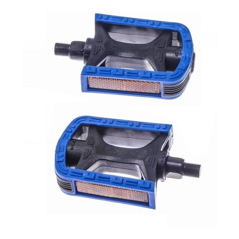 Pedal bicicleta bicolor mtb sem azul par inglês