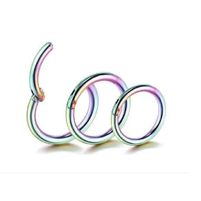 Piercing argola titânio septo helix cartilagem 10mm furtacor