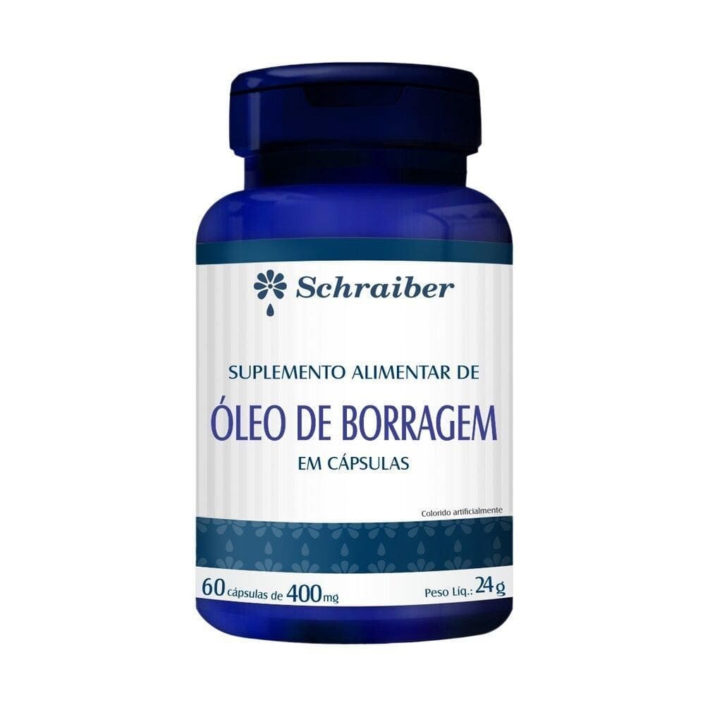 Óleo borragem 400mg 60 cápsulas schraiber