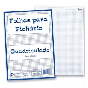 Folha de fichário a4 refil colegial 4 furos universitário