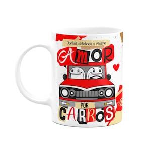 Caneca Flork Namorados - Nosso amor por carros