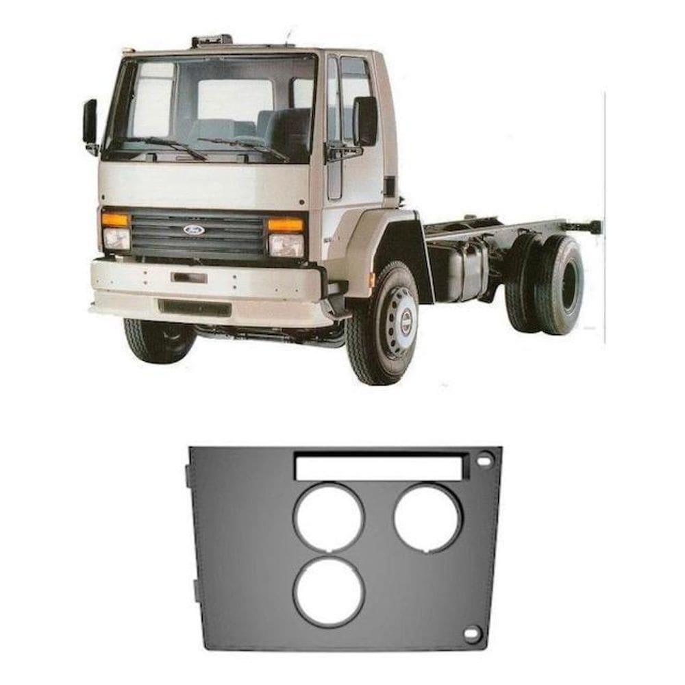 Moldura instrumento lateral ford cargo 95/01 preto ld