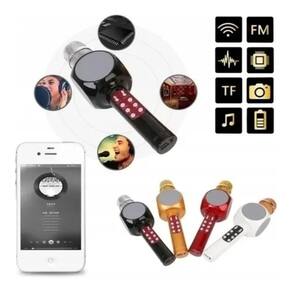 Microfone youtuber com caixa de som speaker gravador