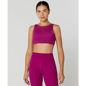 Top Feminino Alto Giro Reto Bojo Tule Fitness 2412514