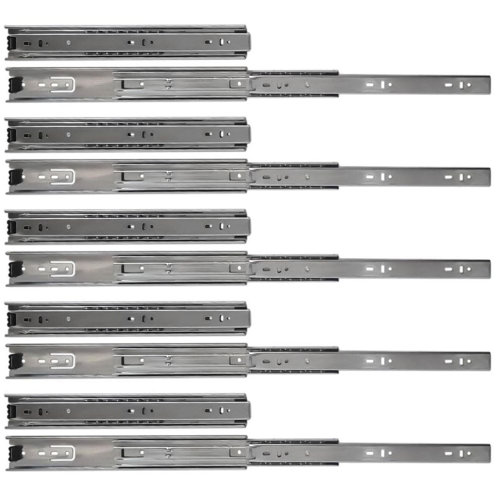 Kit 10 corrediça telescópica 30cm pesada 40kg gaveta 5 pares