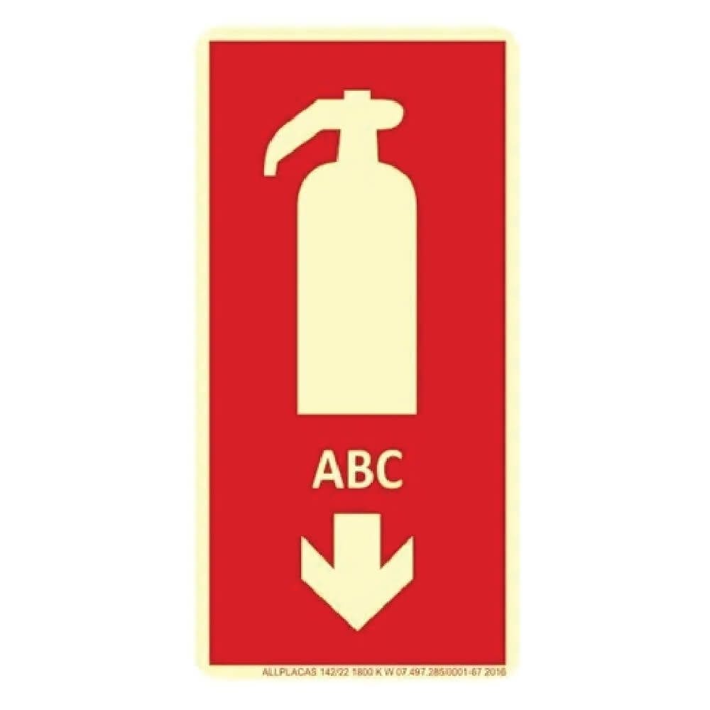 Placa E5 - Extintor ABC 10cm x 20cm
