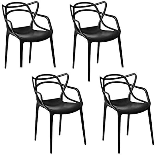 imagem-Kit 4 Cadeiras Allegra Preto