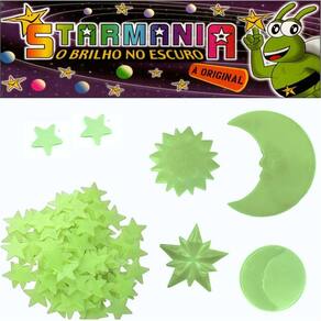Kit estrelas místico brilha escuro fluorescente 104un starma