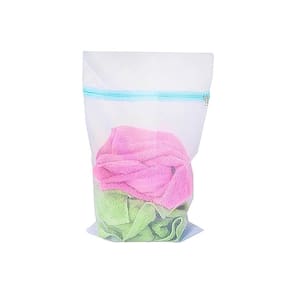 Saco lavar roupa delicadas na máquina zíper 26x35cm