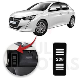Descanso de pé peugeot 208 2013 a 2022 aço escovado preto