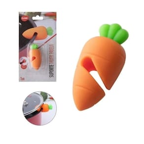 Suporte para tampa panela aberta silicone - laranja