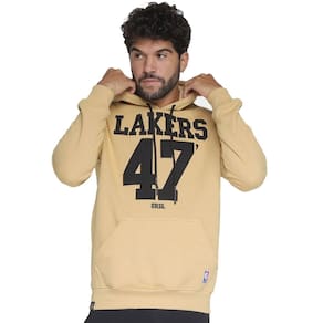 Blusa Moletom Nba Masculina Lakers Number Twill Nb893