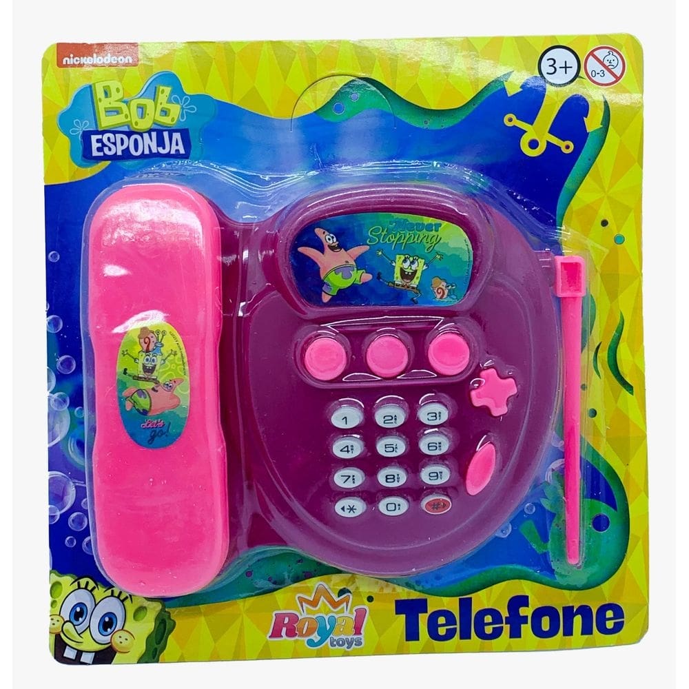 TELEFONE de brinquedo - BOB ESPONJA - KIT COM 12 UNIDADES