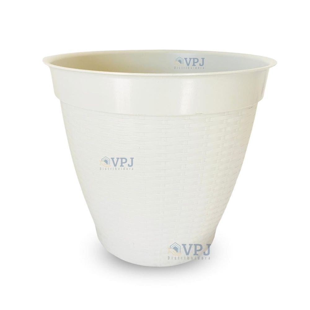 Vaso rattan redondo grande casa jardim plantas flores 30l