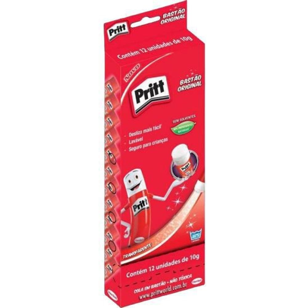 Cola bastão 10g caixa display pritt - caixa com 12 und