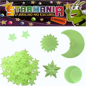 Kit estrelas místico brilha escuro fluorescente 104un starma