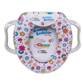 Redutor assento macio vaso sanitario infantil bebe com alça