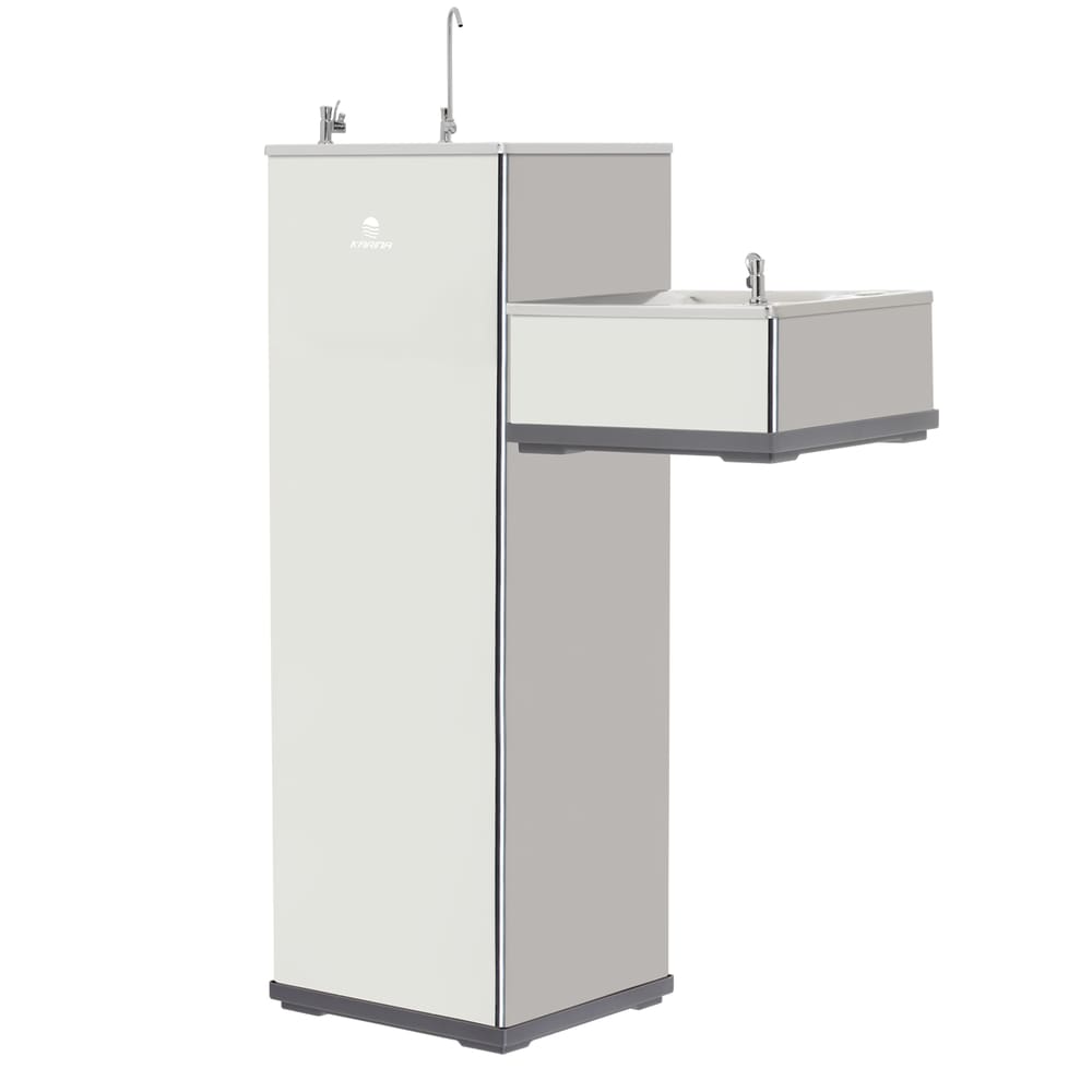 Bebedouro Purificador de Coluna Pressão Compressor Conjugado Aço Inox Karina