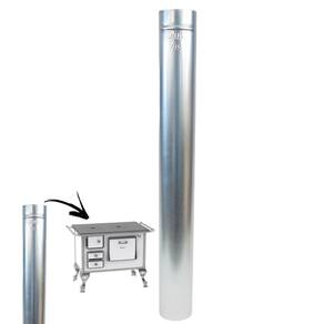 Cano 50cm Em Aço Galvanizado 120mm Para Chaminé Fogão à Lenha Lareira - N°3 AMZ