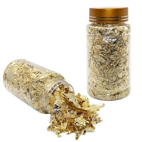Folhas de ouro dourado decoração de unhas de gel encapsular