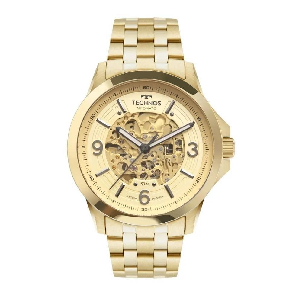 Relógio Masculino Technos Automático Dourado 8N24Ak/1D