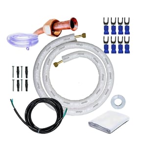 Kit Instalação Para Ar Condicionado Modelo Normal 7000 9000 e 12000 Btus 100% Cobre Eluma 1/4 x 3/8 2 Metros