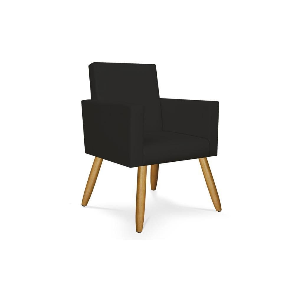 Poltrona decorativa cadeira escritório material sintético