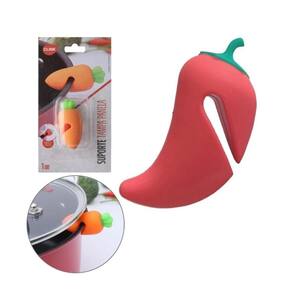Suporte para tampa panela aberta silicone - vermelho