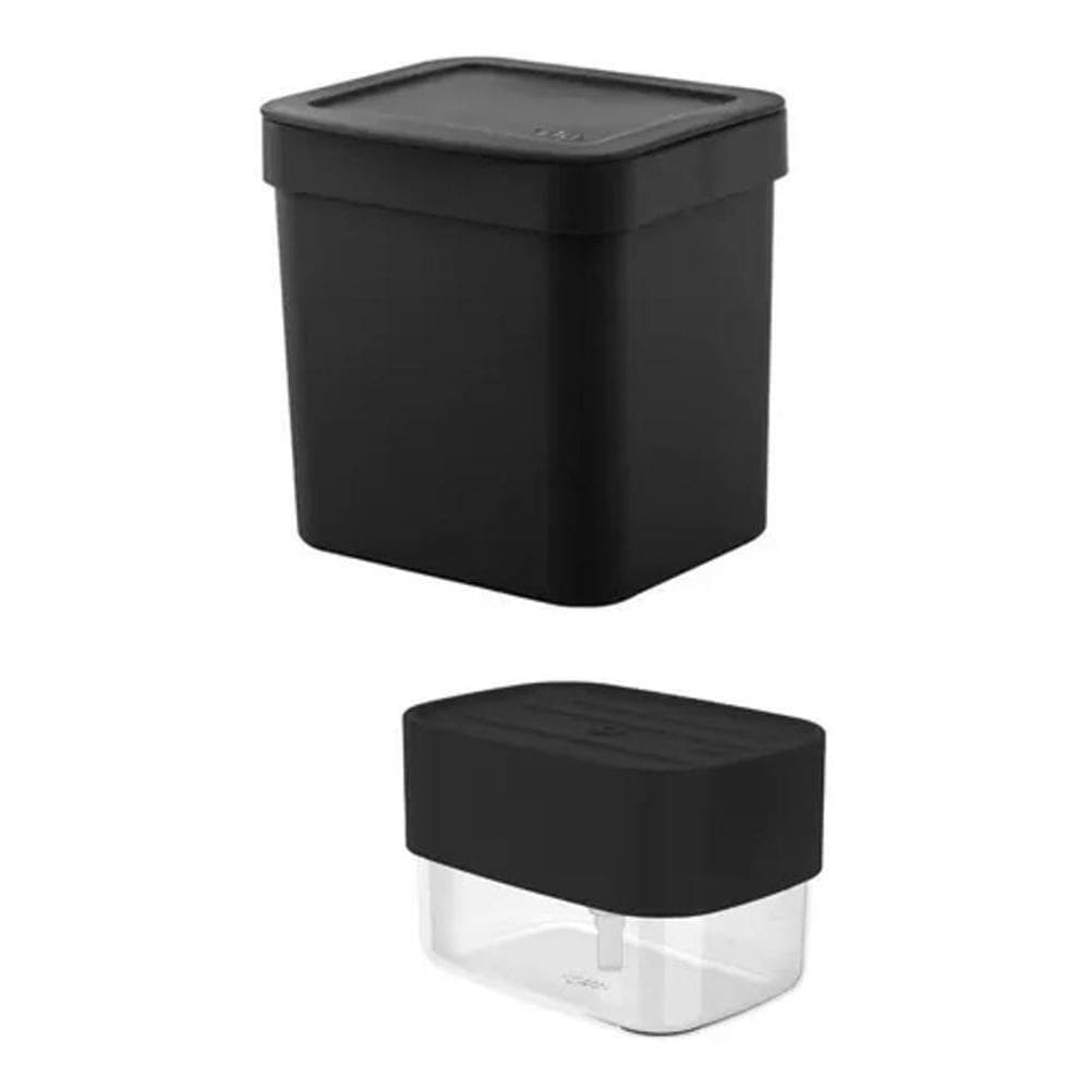 Porta Detergente Esponja Sabão Liquido Pia + Lixeira 2,5L