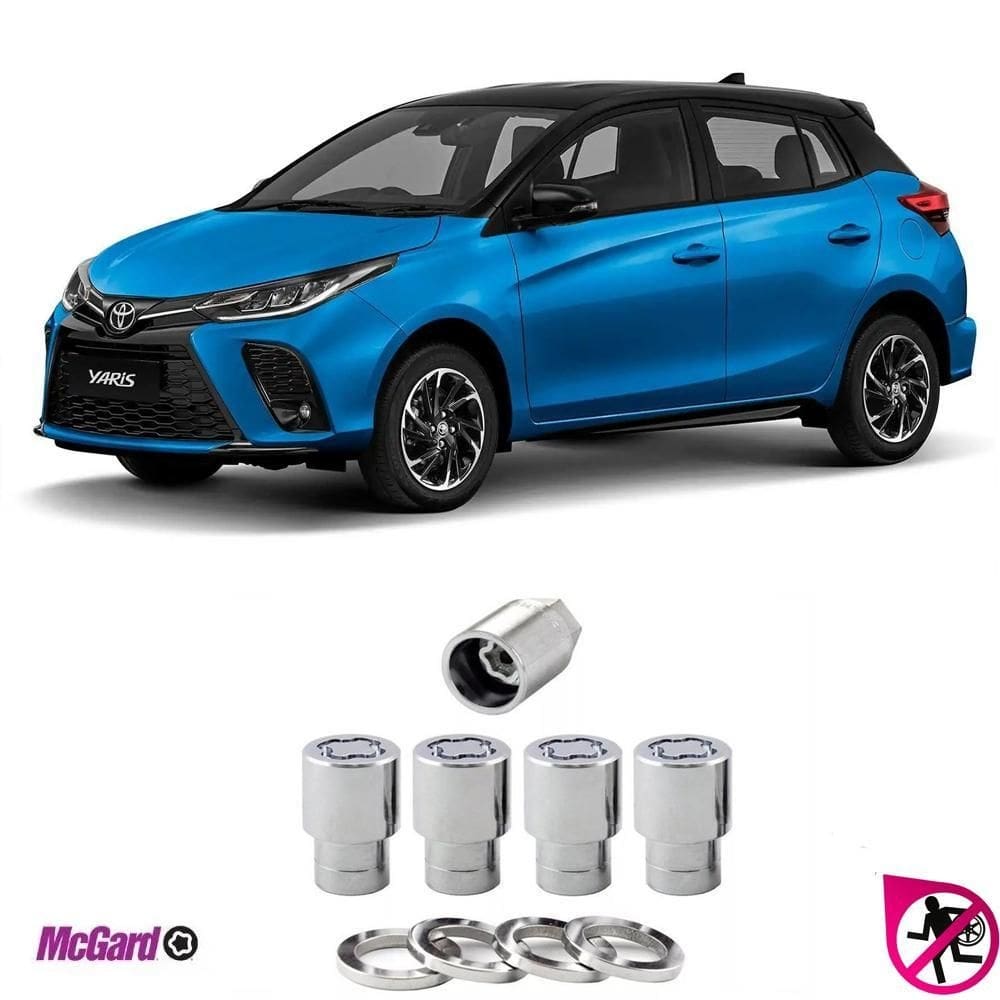 Porca trava antifurto roda toyota yaris 2018 a 2023
