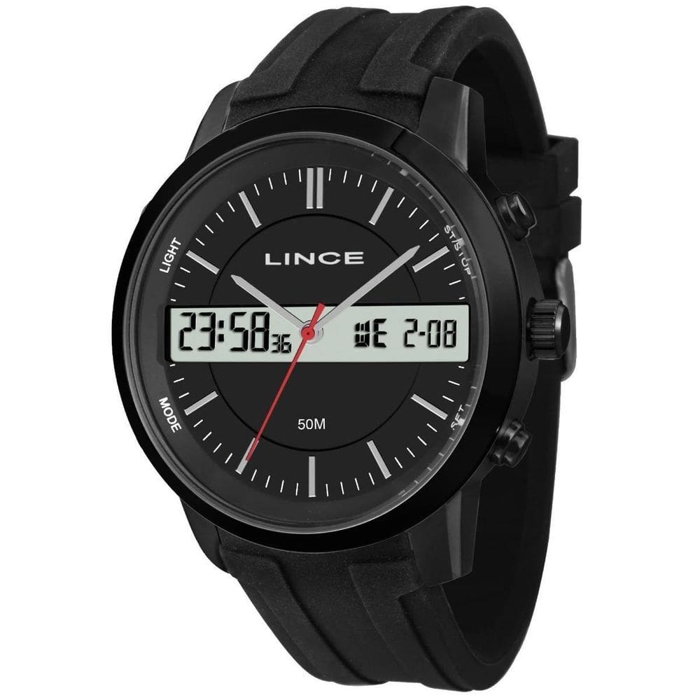 Relogio lince masculino digital analogico preto map4489lp1px
